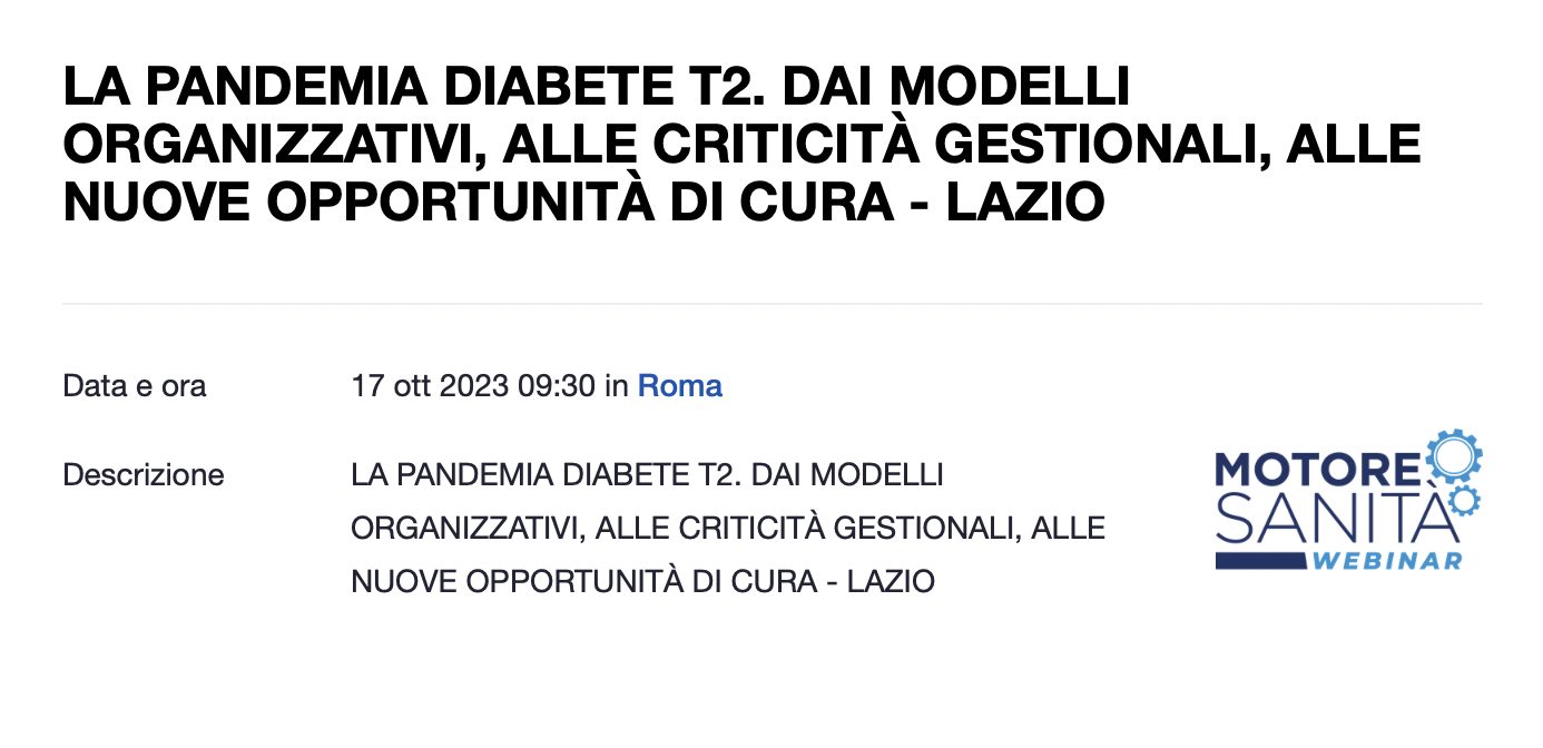 La pandemia diabete T2 dai modelli organizzativi, alle criticit&agrave; gestionali, alle nuove opportunit&agrave; di cura